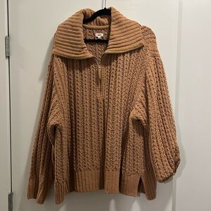 Open Knit Aerie Quarter-Zip